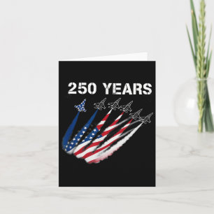 250 Years American 1776 2026 250th USA Birthday Card