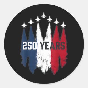 250 Years American 1776-2026 250th USA Birthday Classic Round Sticker