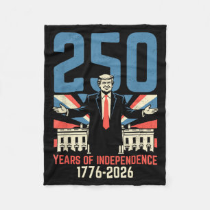 250 Years American 1776 2026 250th USA Birthday Fleece Blanket