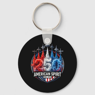 250 Years American 1776 2026 250th USA Birthday Key Ring