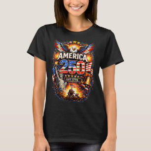 250 Years American 1776 2026 250th USA Birthday T-Shirt