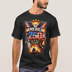 250 Years American 1776 2026 250th USA Birthday T-Shirt