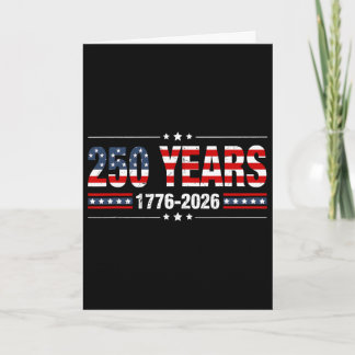 250 Years American 1776 2026 250th Usa Men Women  Card