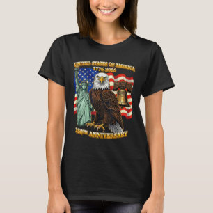 250 Years American 1776 2026 250th Usa Patriotic 4 T-Shirt