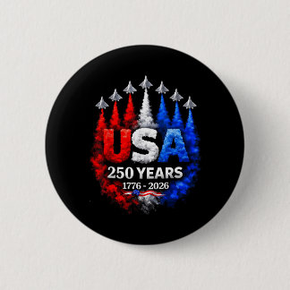 250 Years American 1776 2026 250th USA Patriotic 6 Cm Round Badge