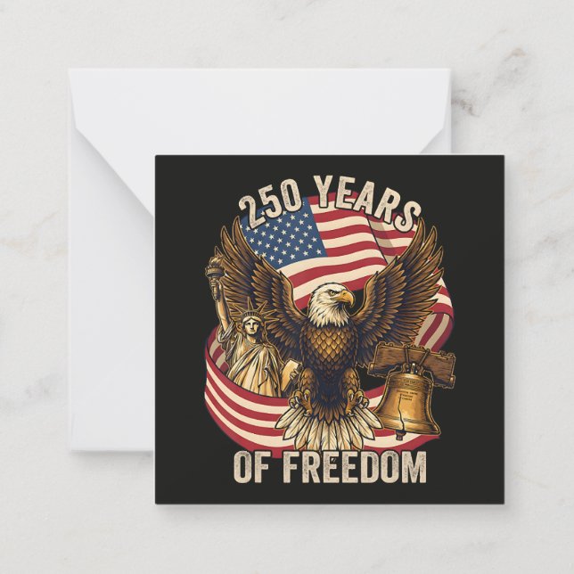 250 Years American 1776-2026 Card (Back)