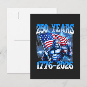 250 Years American 1776 2026 Invitation Postcard