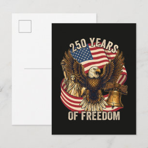 250 Years American 1776-2026 Invitation Postcard