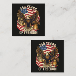250 Years American 1776-2026 Square Business Card