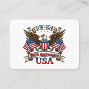 250 Years American 250th 4th of July Anniversary 1 Business Card