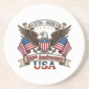 250 Years American 250th 4th of July Anniversary 1 Coaster