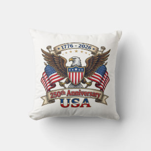 250 Years American 250th 4th of July Anniversary 1 Cushion