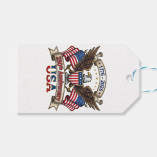 250 Years American 250th 4th of July Anniversary 1 Gift Tags