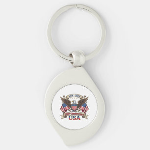 250 Years American 250th 4th of July Anniversary 1 Key Ring
