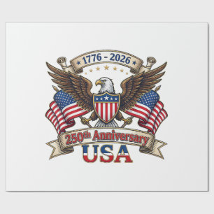 250 Years American 250th 4th of July Anniversary 1 Wrapping Paper
