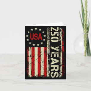 250 Years American 250th Anniversary 1776-2026 4th Card