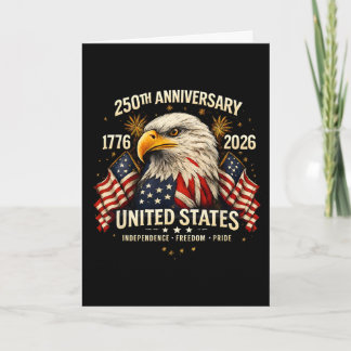 250 Years American 250th Anniversary 1776-2026 4th Card
