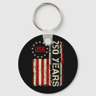 250 Years American 250th Anniversary 1776-2026 4th Key Ring