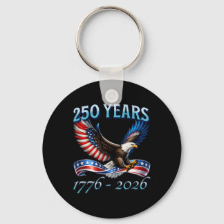 250 Years American 250th Anniversary 1776-2026 4th Key Ring