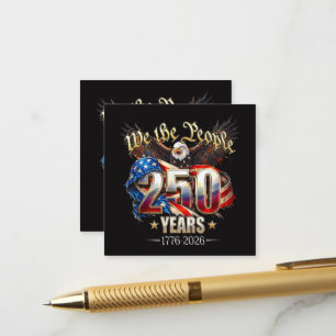 250 Years American 250th Anniversary 4th of July Enclosure Card