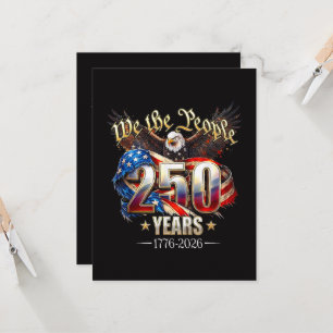 250 Years American 250th Anniversary 4th of July Invitation
