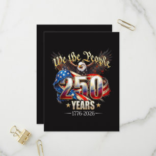 250 Years American 250th Anniversary 4th of July Invitation Postcard
