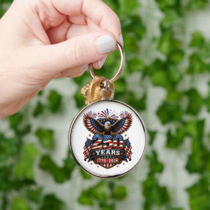 250 Years American 250th Anniversary 4th of July Key Ring