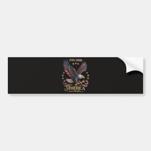 250 Years American 250th Anniversary Eagle Bumper Sticker