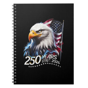 250 Years American 250th Anniversary Patriotic USA Notebook
