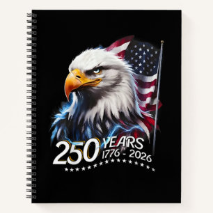 250 Years American 250th Anniversary Patriotic USA Notebook