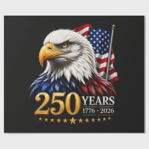 250 Years American 250th Anniversary Patriotic USA Wrapping Paper