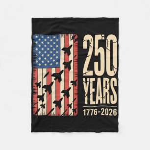 250 Years American 250th Anniversary Us Usa Flag 4 Fleece Blanket