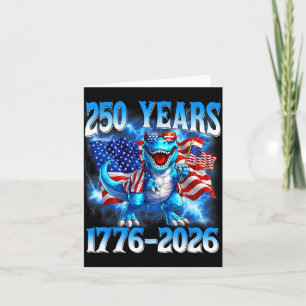 250 Years American 250th Anniversary USA 4th July Card