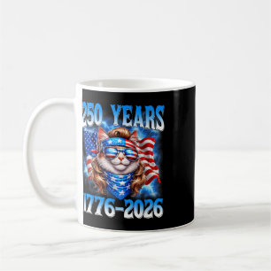 250 Years American 250th Anniversary Usa Cat 4th O Coffee Mug