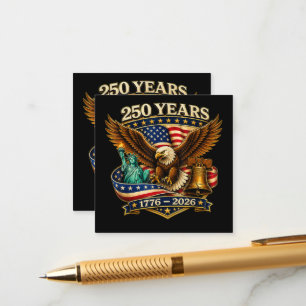 250 Years American 250th Anniversary USA Enclosure Card