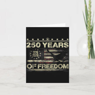 250 Years American 250th Anniversary USA Flag 4th Card