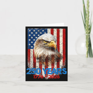 250 Years American 250th Anniversary USA Flag 4th Card