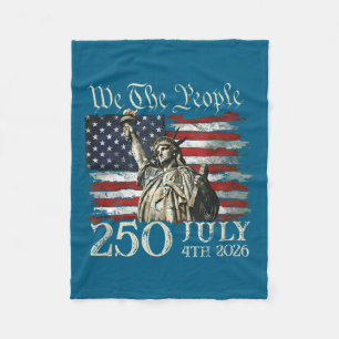 250 years american 250th anniversary usa flag 4th fleece blanket