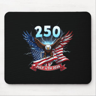250 Years American 250th Anniversary USA Flag 4th Mouse Pad
