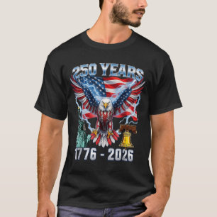 250 Years American 250th Anniversary USA Flag 4th T-Shirt