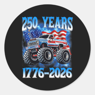 250 Years American 250th Anniversary Usa Kids Boys Classic Round Sticker