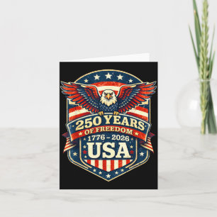 250 Years American 250th Anniversary USA Patriotic Card