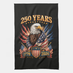 250 Years American 250th Anniversary Usa Patriotic Tea Towel