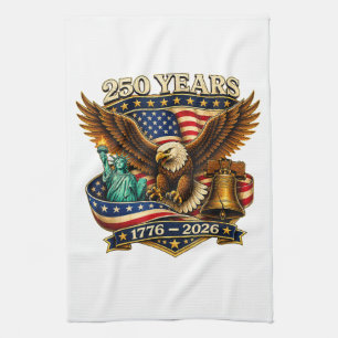 250 Years American 250th Anniversary USA Tea Towel