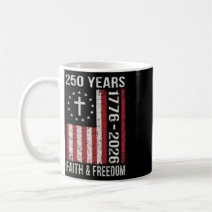250 Years American 250th Anniversary Usa Us Flag 4 Coffee Mug