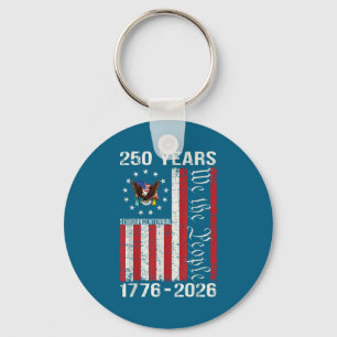 250 Years american 250th anniversary usa us flag 4 Key Ring