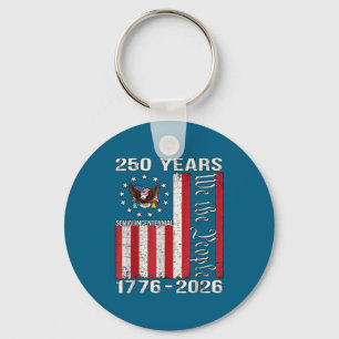 250 Years american 250th anniversary usa us flag 4 Key Ring