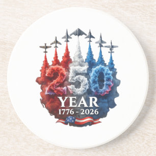 250 Years American 250th USA Patriotic 4th of July Coaster