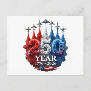 250 Years American 250th USA Patriotic 4th of July Enclosure Card