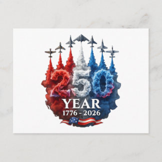250 Years American 250th USA Patriotic 4th of July Enclosure Card